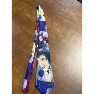 Vtg Elvis Presley-themed silk necktie Lord And Paris Imported From Florence EUC